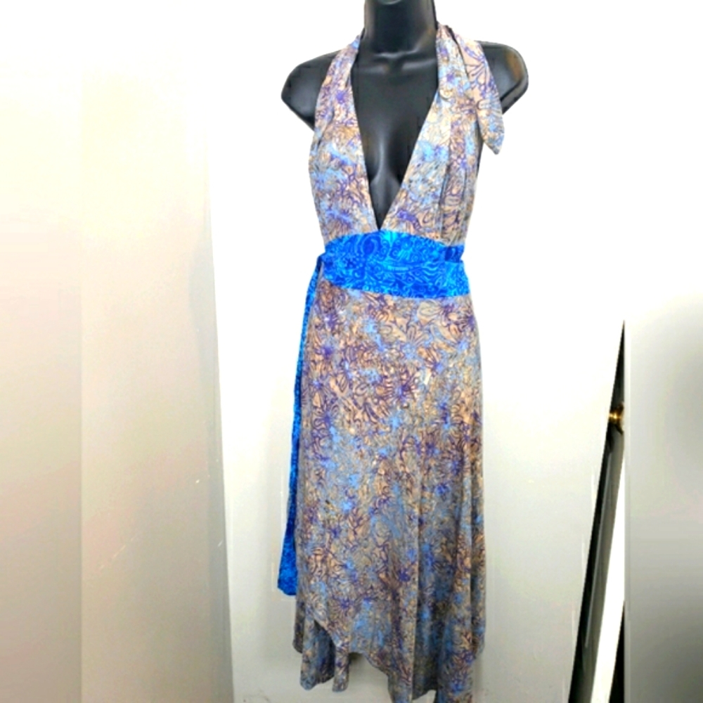 NWOT Beautiful Boho Wrap Halter dress